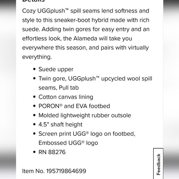 Ugg Alameda Chelsea Sneaker- Black - Picture 7 of 11